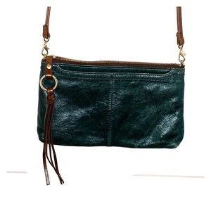Hobo green leather purse